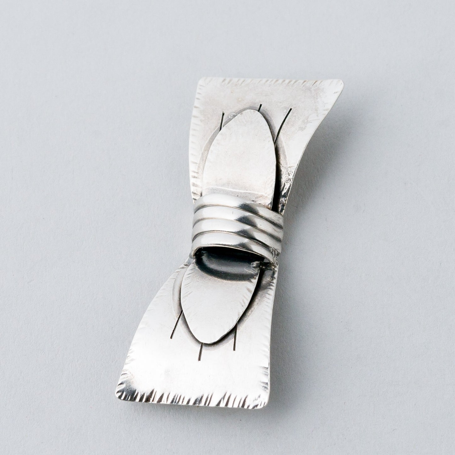 Silber Brosche Spange 835 Schleife 7,76 g1