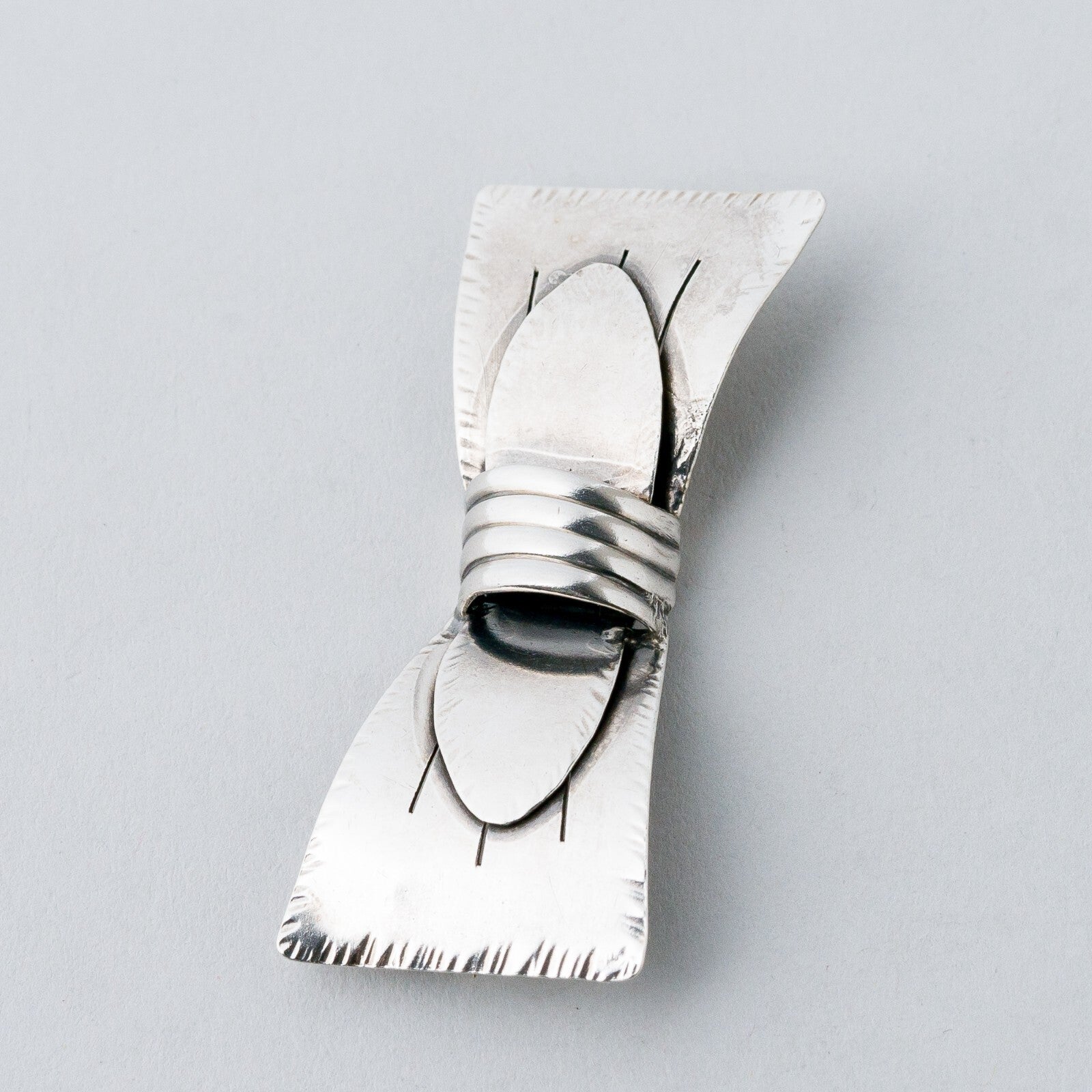 Silber Brosche Spange 835 Schleife 7,76 g1
