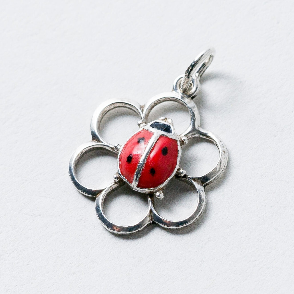 Anhänger 835 Silber Marienkäfer 2,1 cm 1,28 g0