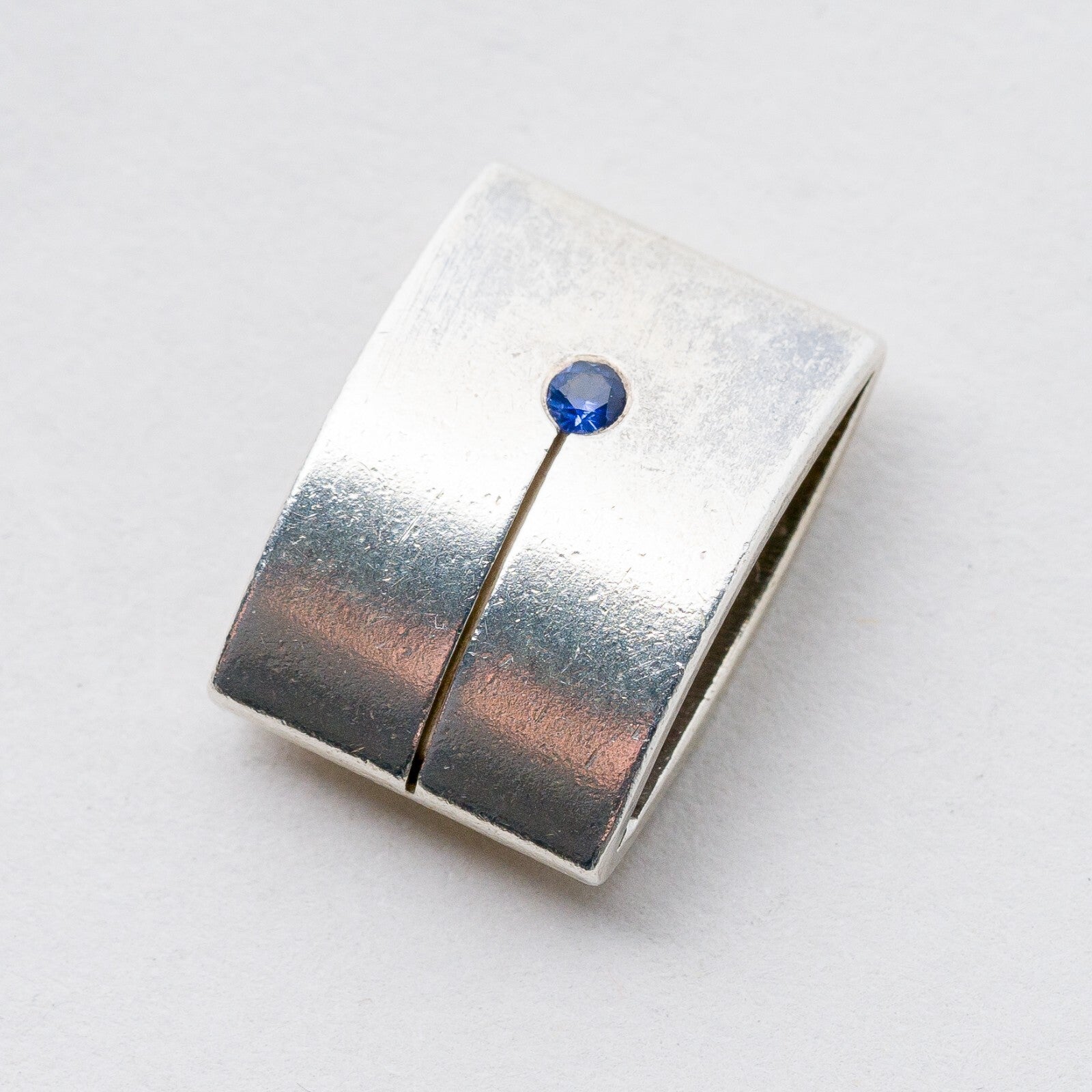 Silber Anhänger Kettenanhänger Blauer Stein 2 cm 7,98 g0
