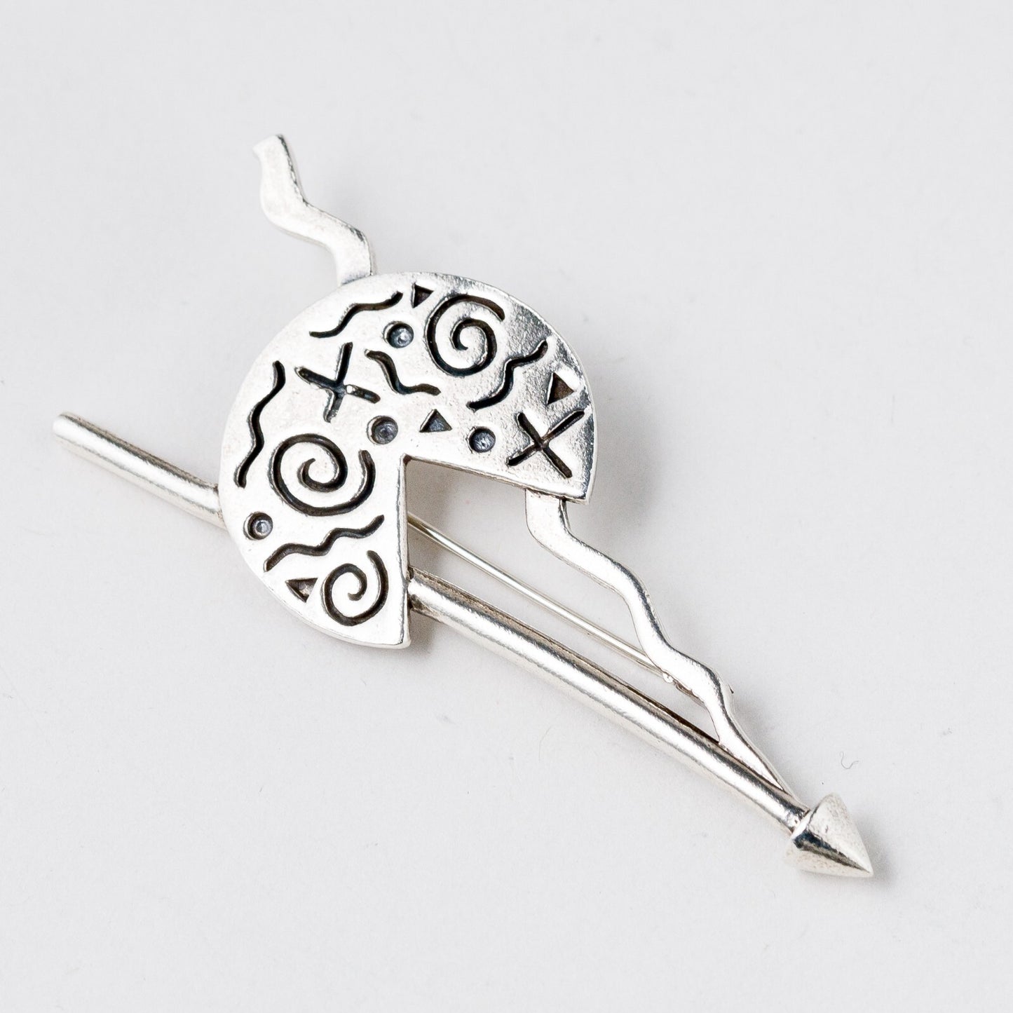 Silber Brosche 925 6,8 cm 13,27 g0