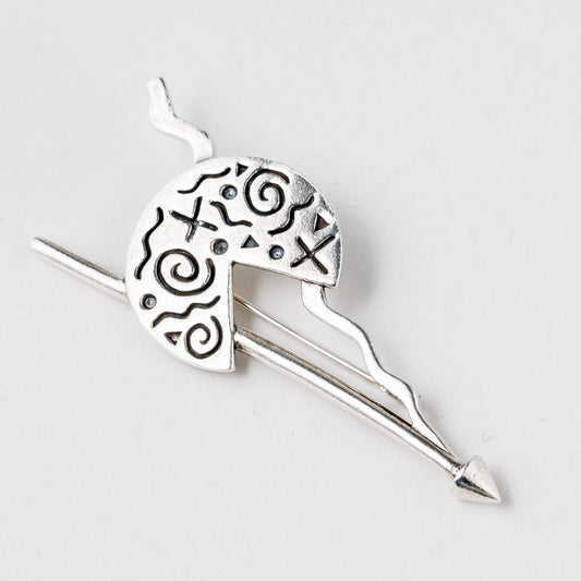 Silber Brosche 925 6,8 cm 13,27 g0