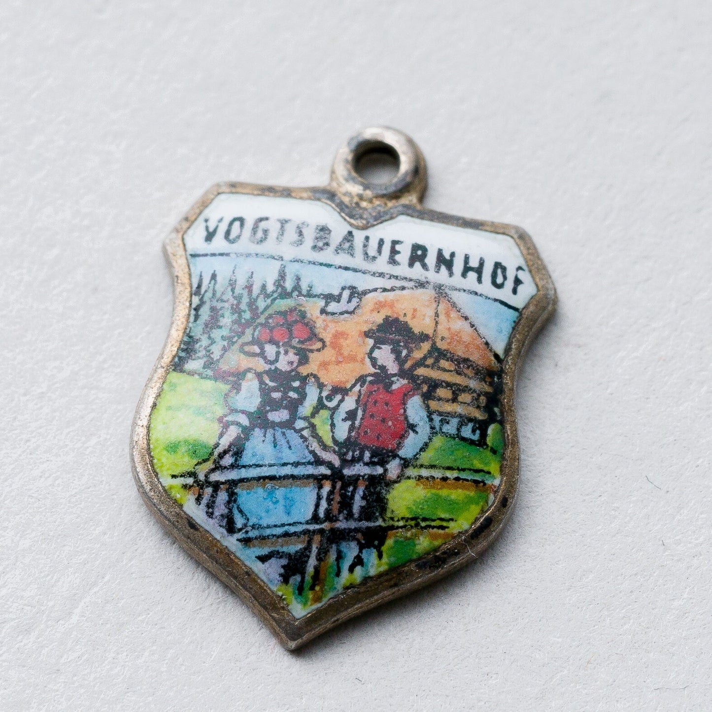 Souvenir Anhänger Silber Vogtsbauernhof 1,5 cm 1,02 g2