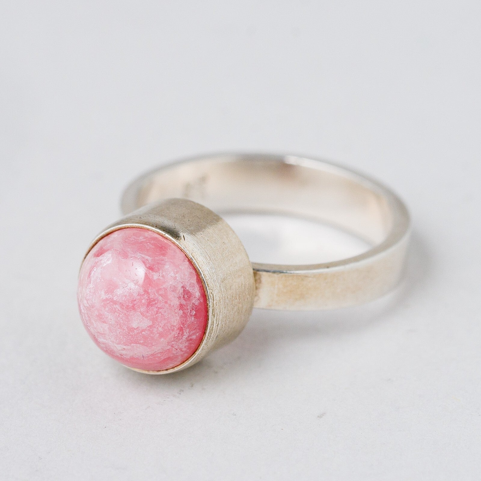 Silber Ring 925 Roter Stein Größe flexibel ca. 56 4,98 g0
