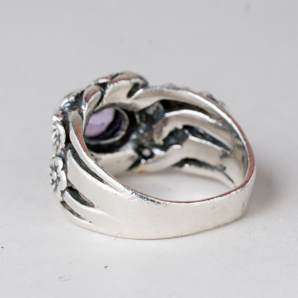 Silber Ring Lila Stein Größe 56 (17,8 mm Ø) 9,13 g2