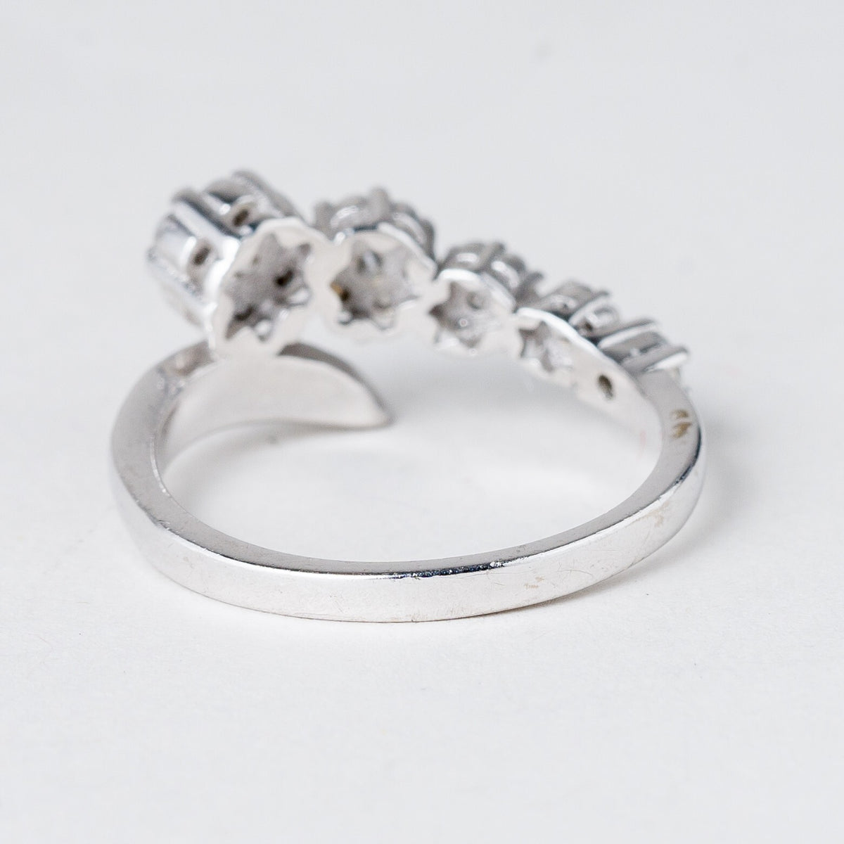 Silber Ring 925 Weiße Steine Größe 52 (16,5 mm Ø) 2,67 g3