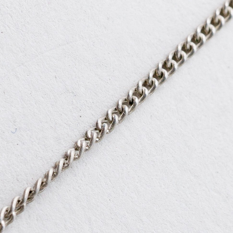 Silber Halskette 835 Panzerkette 1,4 mm 40 cm 2,15 g1