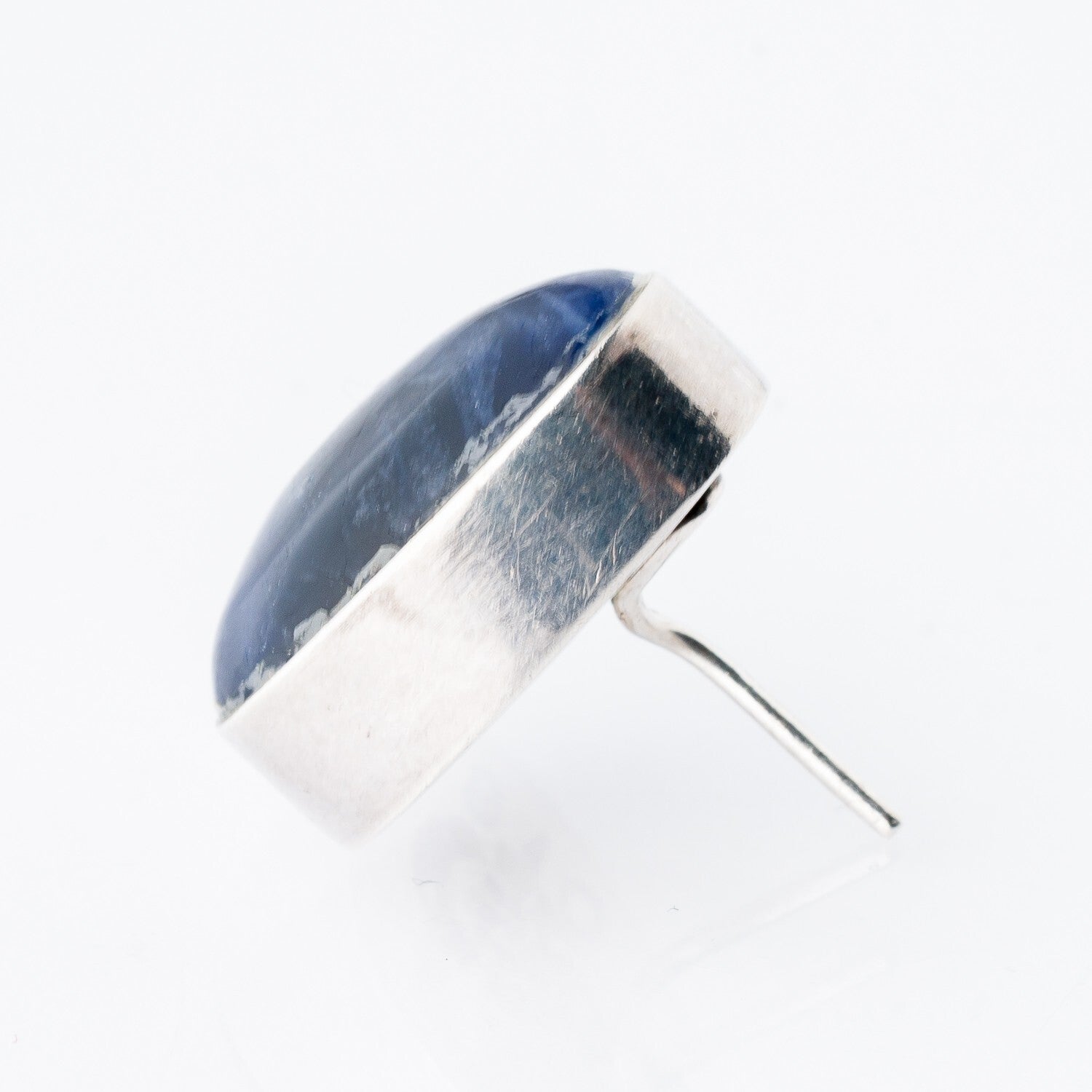 Einzelner Ohrring Ohrstecker Blauer Stein 925er Silber 3,4 g3