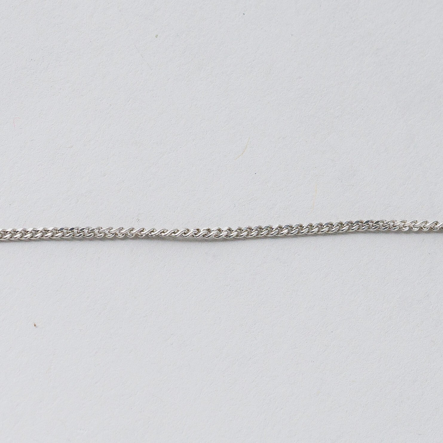 Silber Panzerkette 45 cm 835 Schwarzer Stein 5,78 g4