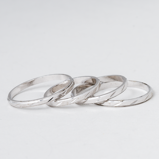 4 x Ring 4,39 g 925er Silber Größen 52-63 für alle Finger0