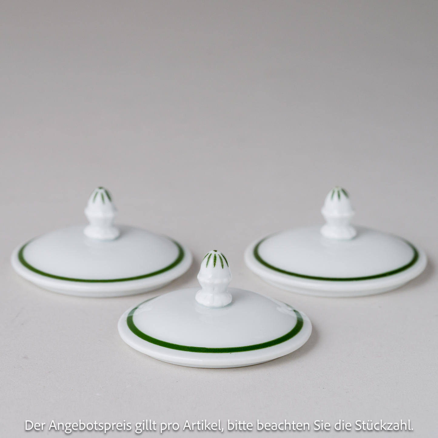 1 x Porzellan Deckel Weinlaub 5,5 cm0