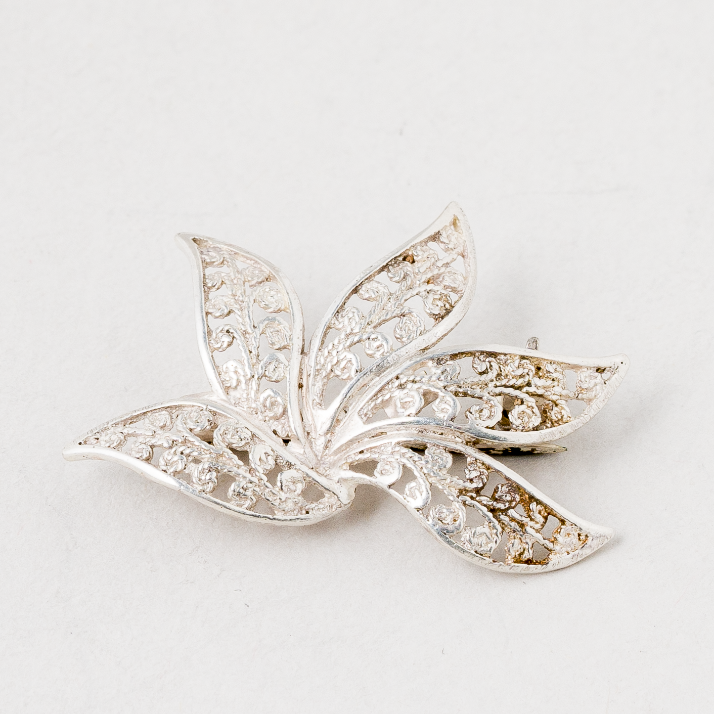 Brosche 835er Silber 2,56 g 3 cm0