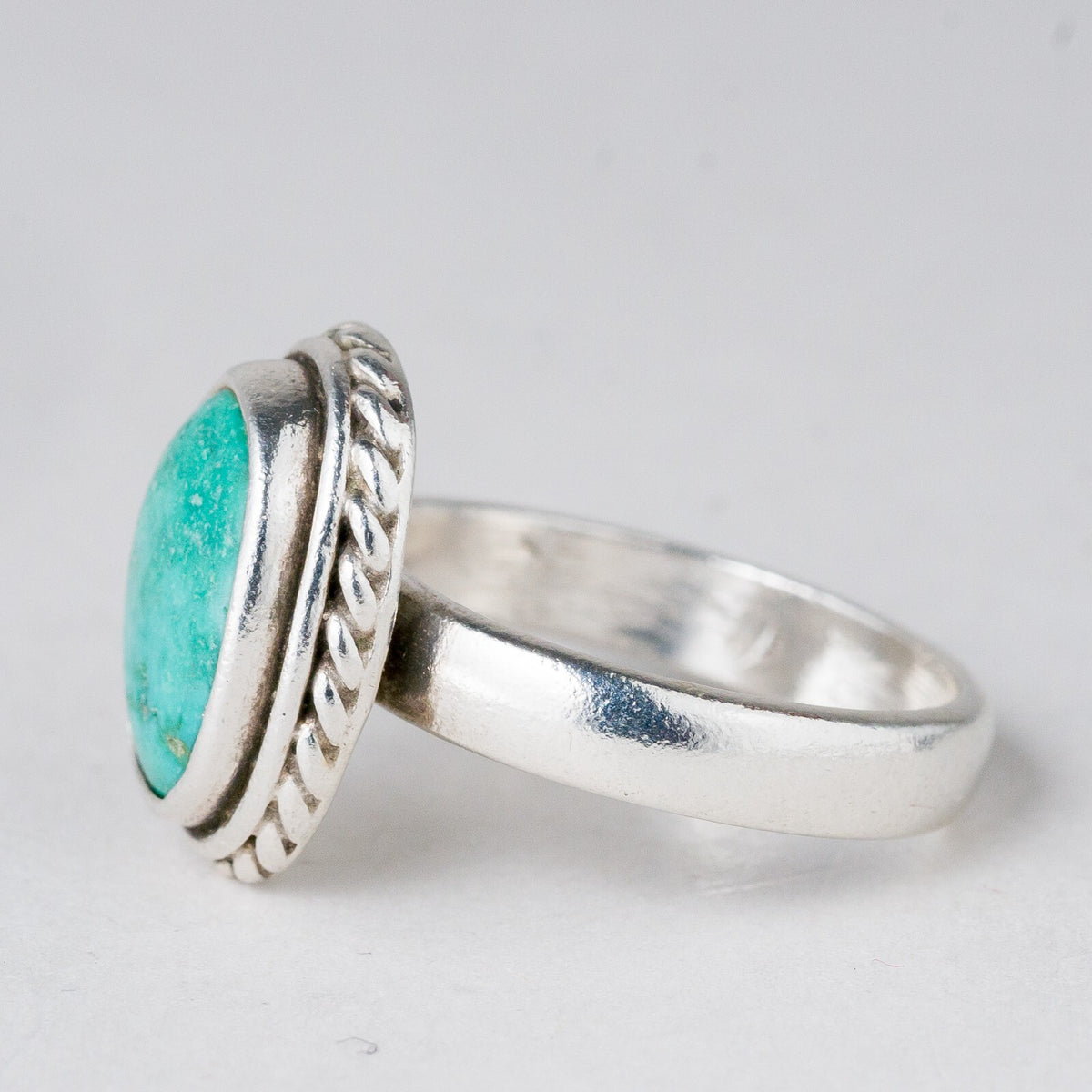 Silber Ring 925 Grüner Stein Größe 57 (18,1 mm Ø) 6,09 g1