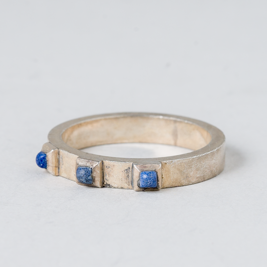 Ring Blaue Steine Silber 4,18 g Größe 56 (17,8 mm Ø)0