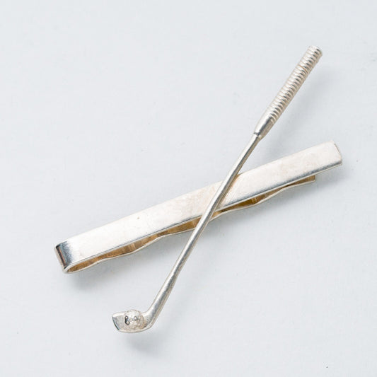 Silber Krawattenklammer Clip  925 Golf Golfschläger 8,52 g0