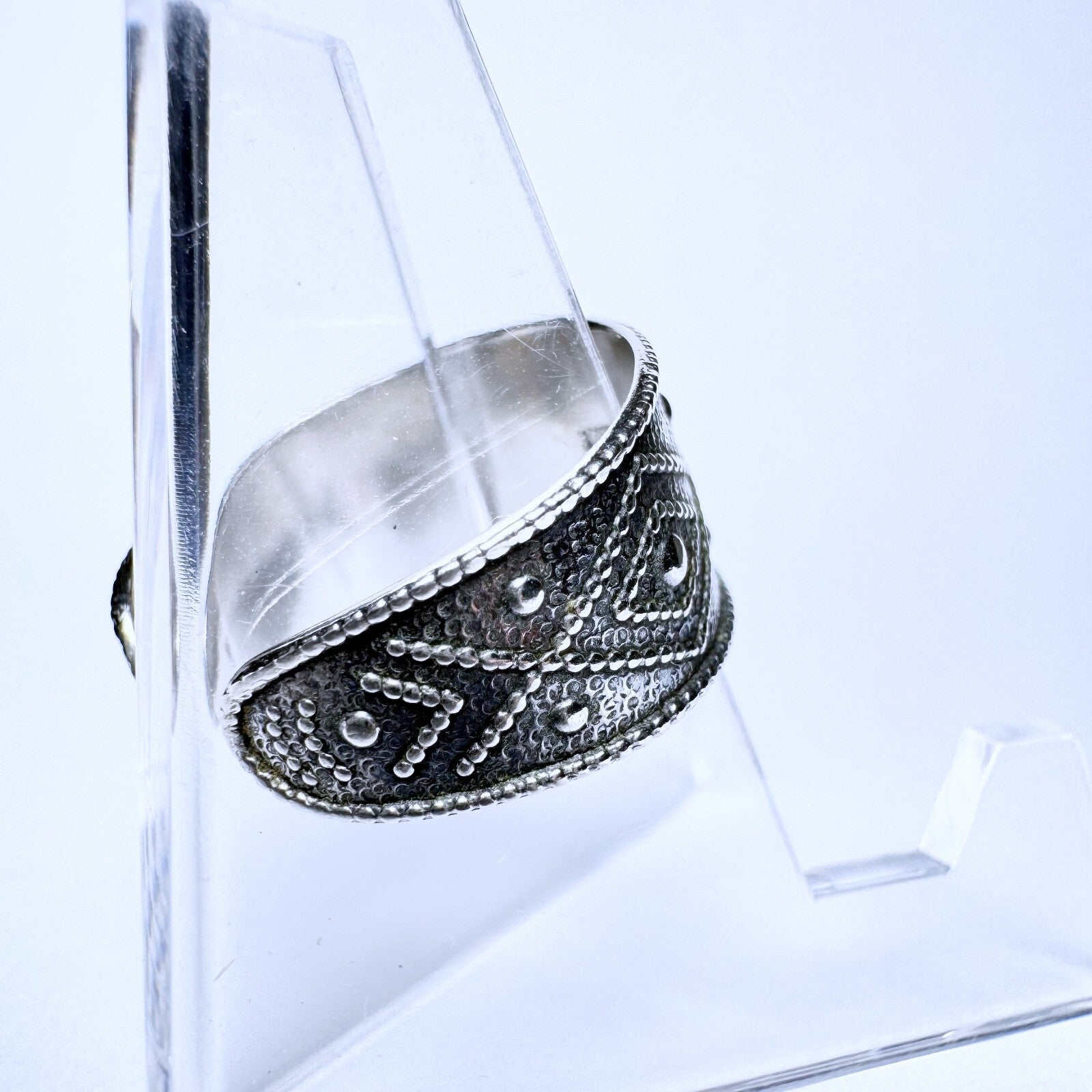 Ring 835er Silber Größe 58 Ethno Muster 2,93g4