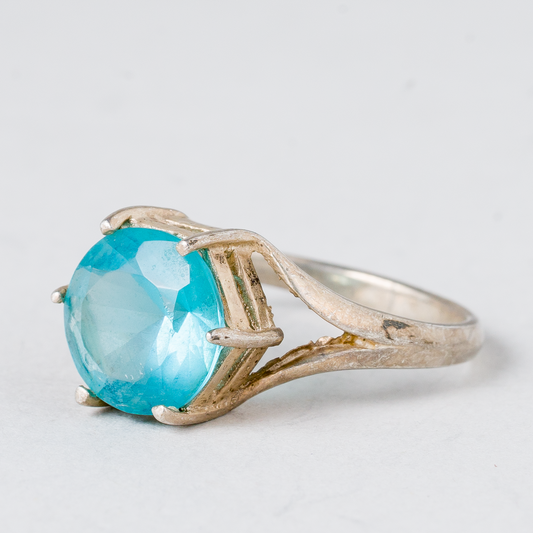 Ring Blauer Stein Silber 3,32 g Größe 54 (17,2 mm Ø)0