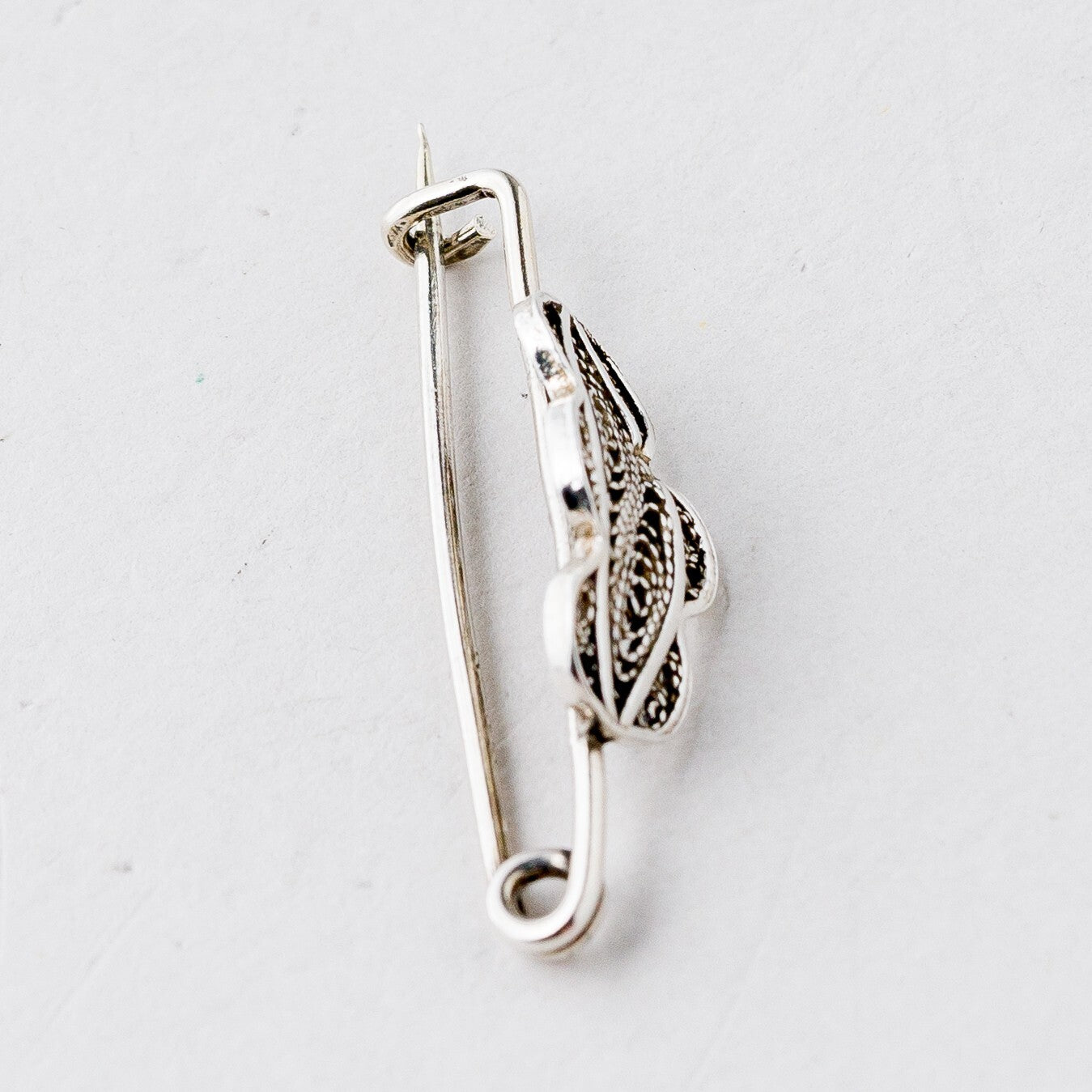 Silber Brosche filigran 2,8 cm 1,14 g3