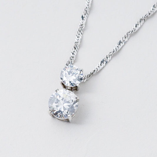Silber Kette 45 cm 925 Weiße Steine 4,19 g0
