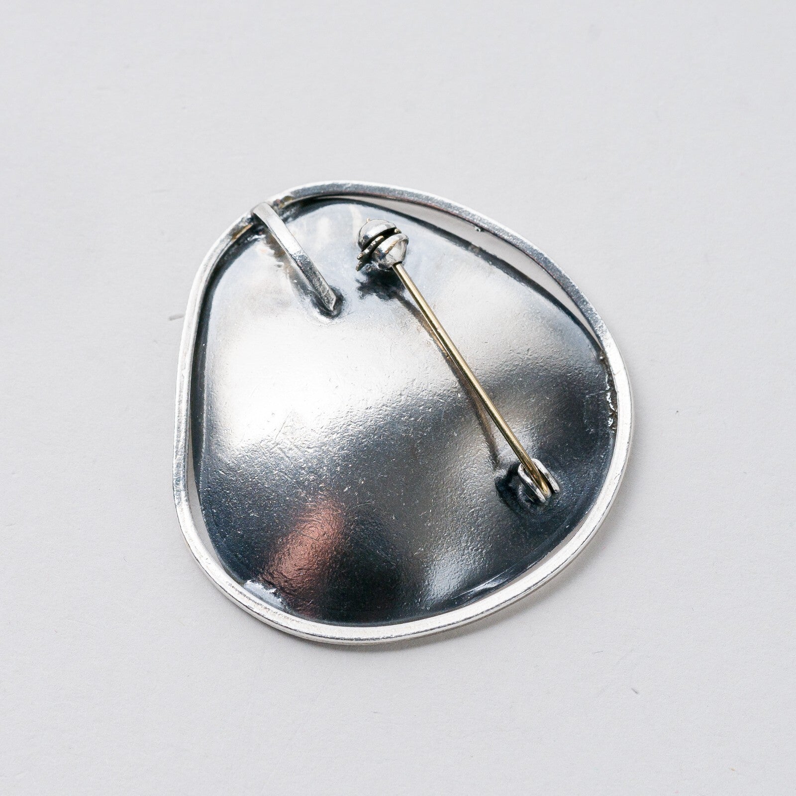 Silber Brosche Perlmutt 4,3 cm 11,88 g8