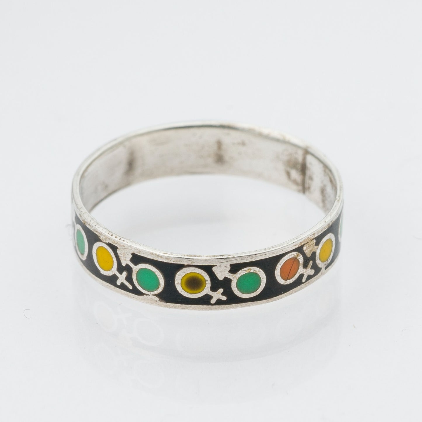 Silberring Männlich Weiblich Trans Symbole 1,28 g Größe 54 (17,2 mm Ø)0