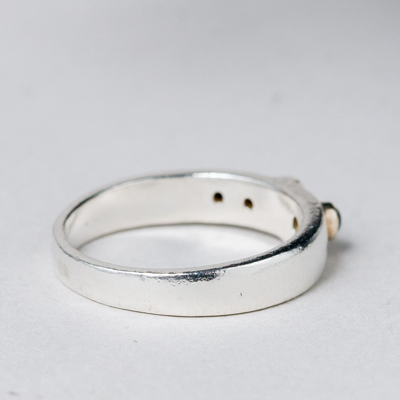 Silber Ring 925 Blauer Stein Größe 49 (15,6 mm Ø) 2,51 g3