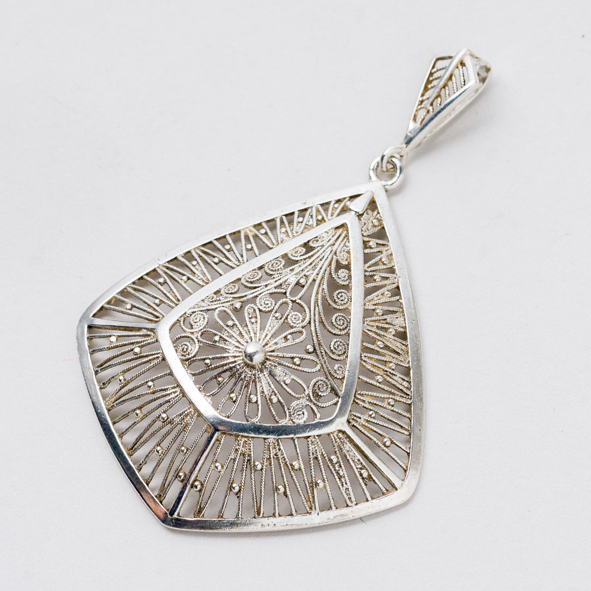 Anhänger 835 Silber Filigran 6 cm 5,67 g0