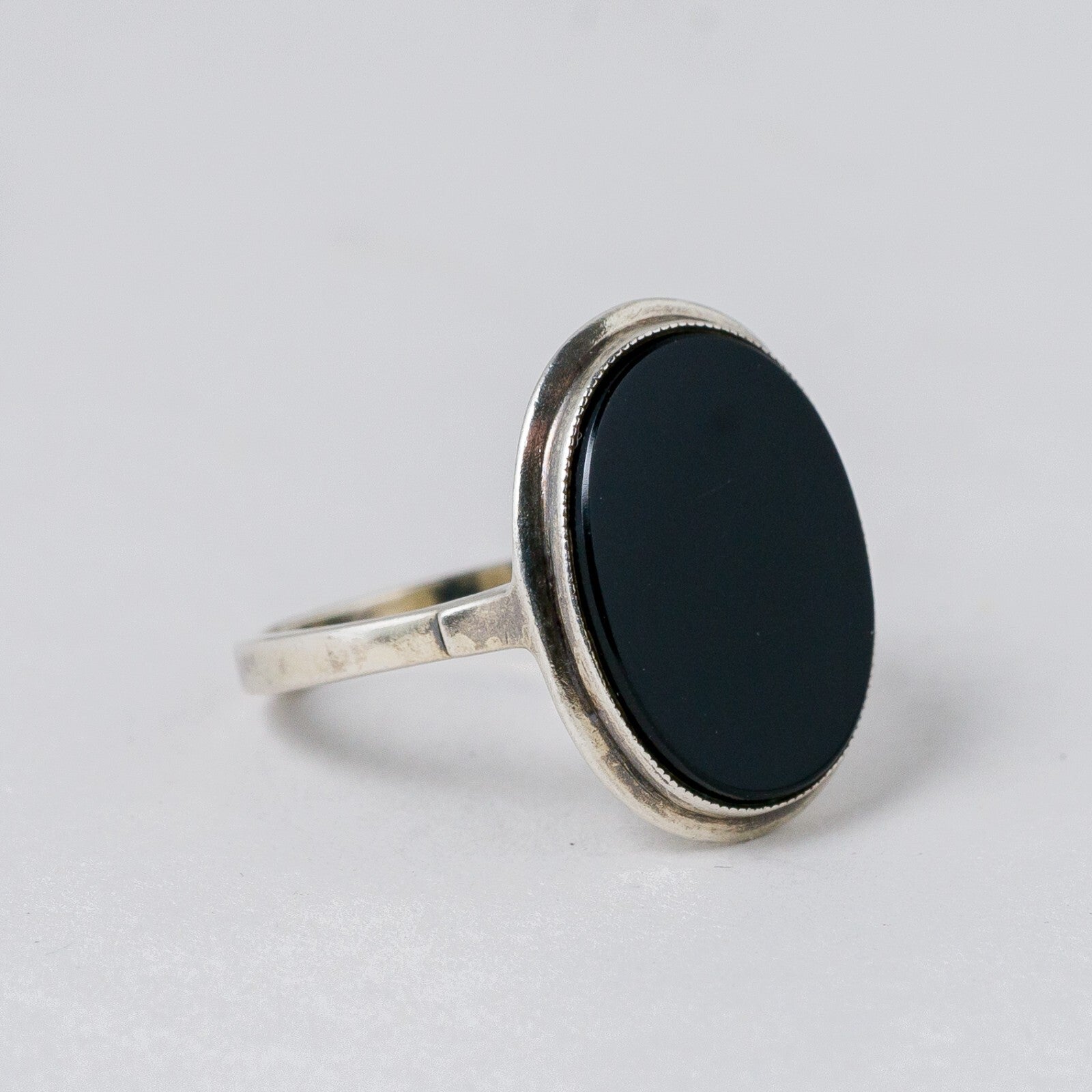 Silber Ring 835 Schwarz Größe 54 (17,2 mm Ø) 3,02 g6