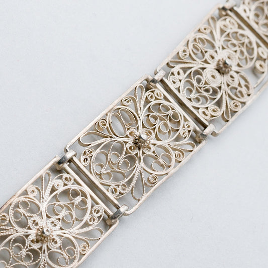 Silber Glieder Armband 19 cm Filigran 16,87 g0