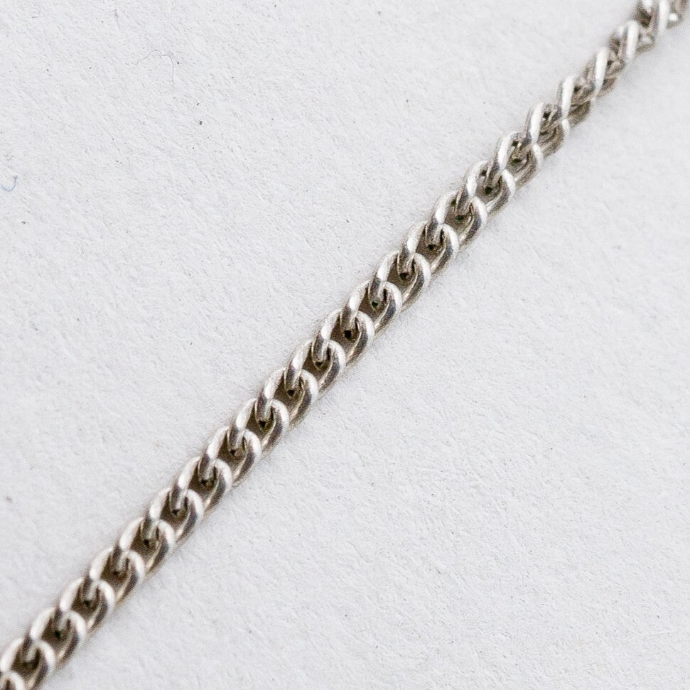 Silber Halskette 835 Panzerkette 1,4 mm 40 cm 2,15 g2