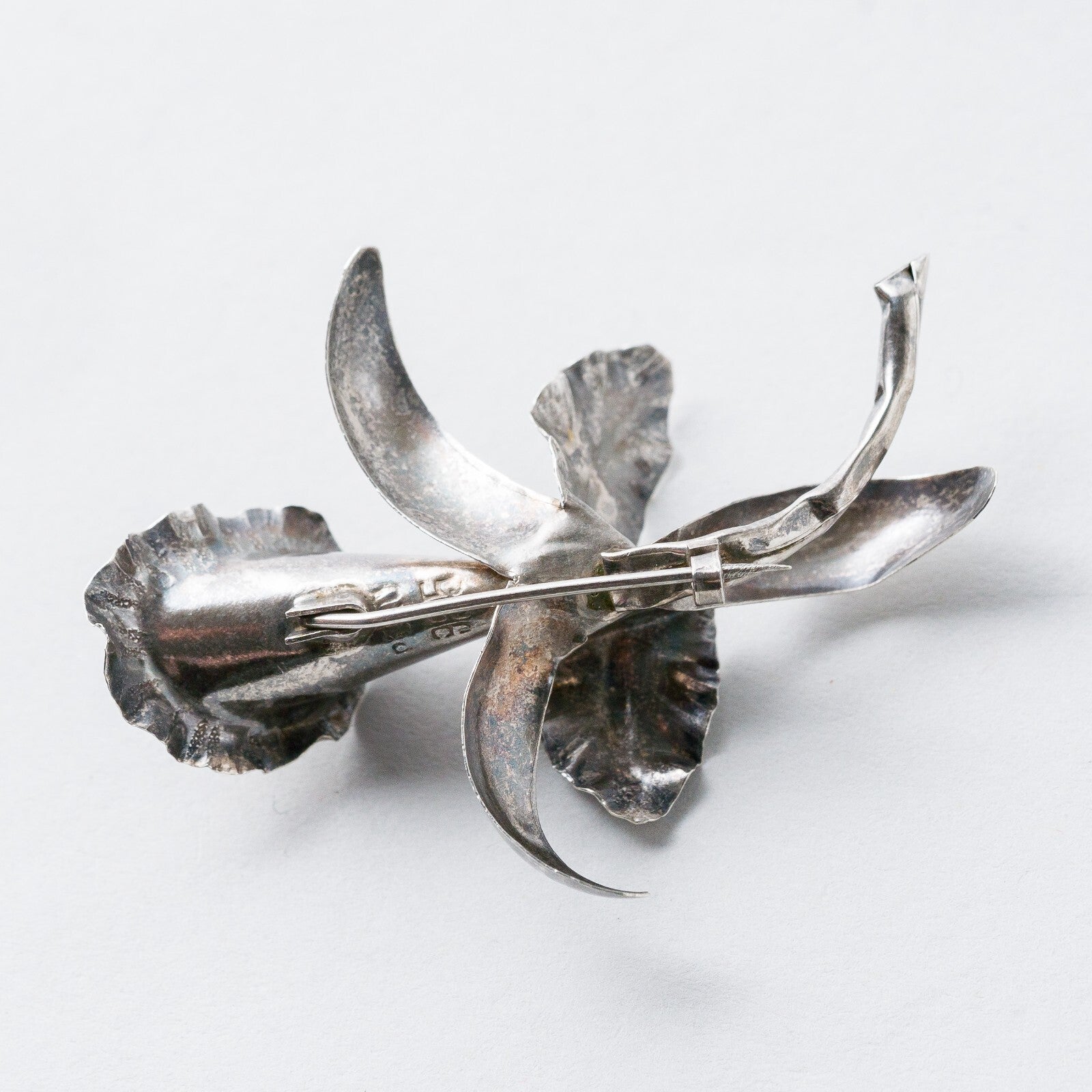 Silber Brosche Spange 925 Blume 4,7 cm 2,61 g5