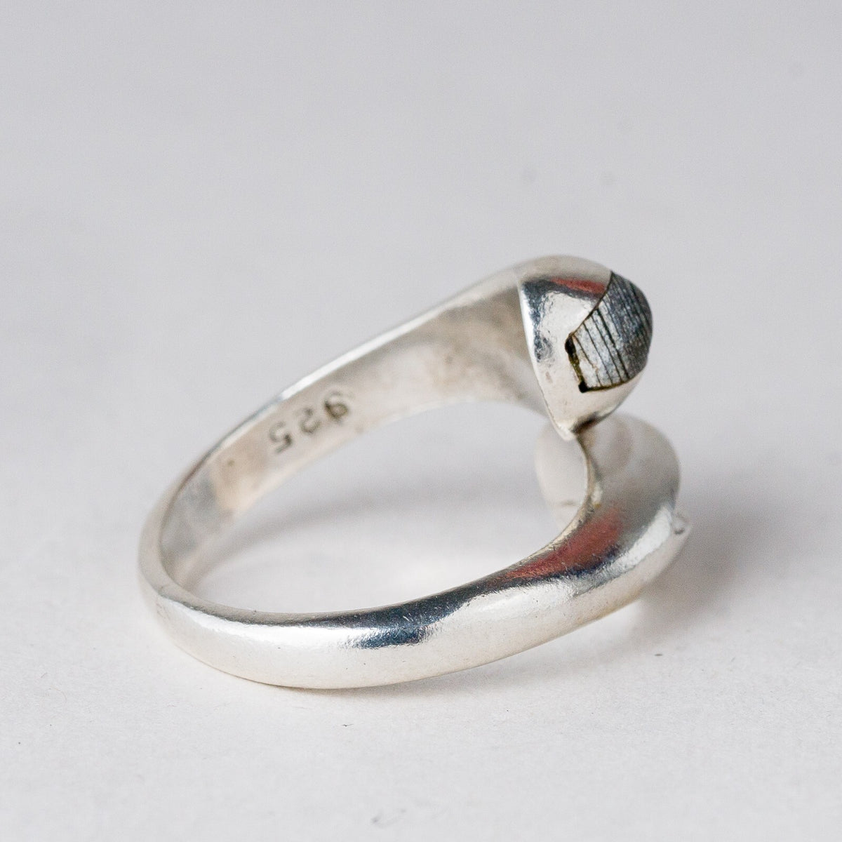 Silber Ring 925 Grüner Stein Größe flexibel ca. 55 5,59 g4