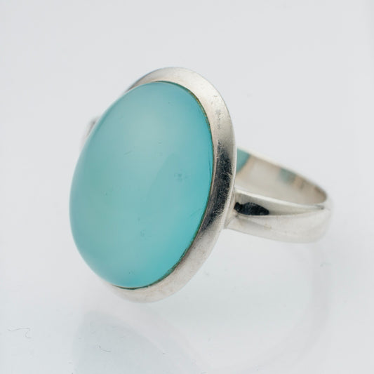 Silberring Türkiser Stein 925er Silber 5,4 g Größe ab 55 (17,5 mm Ø)0