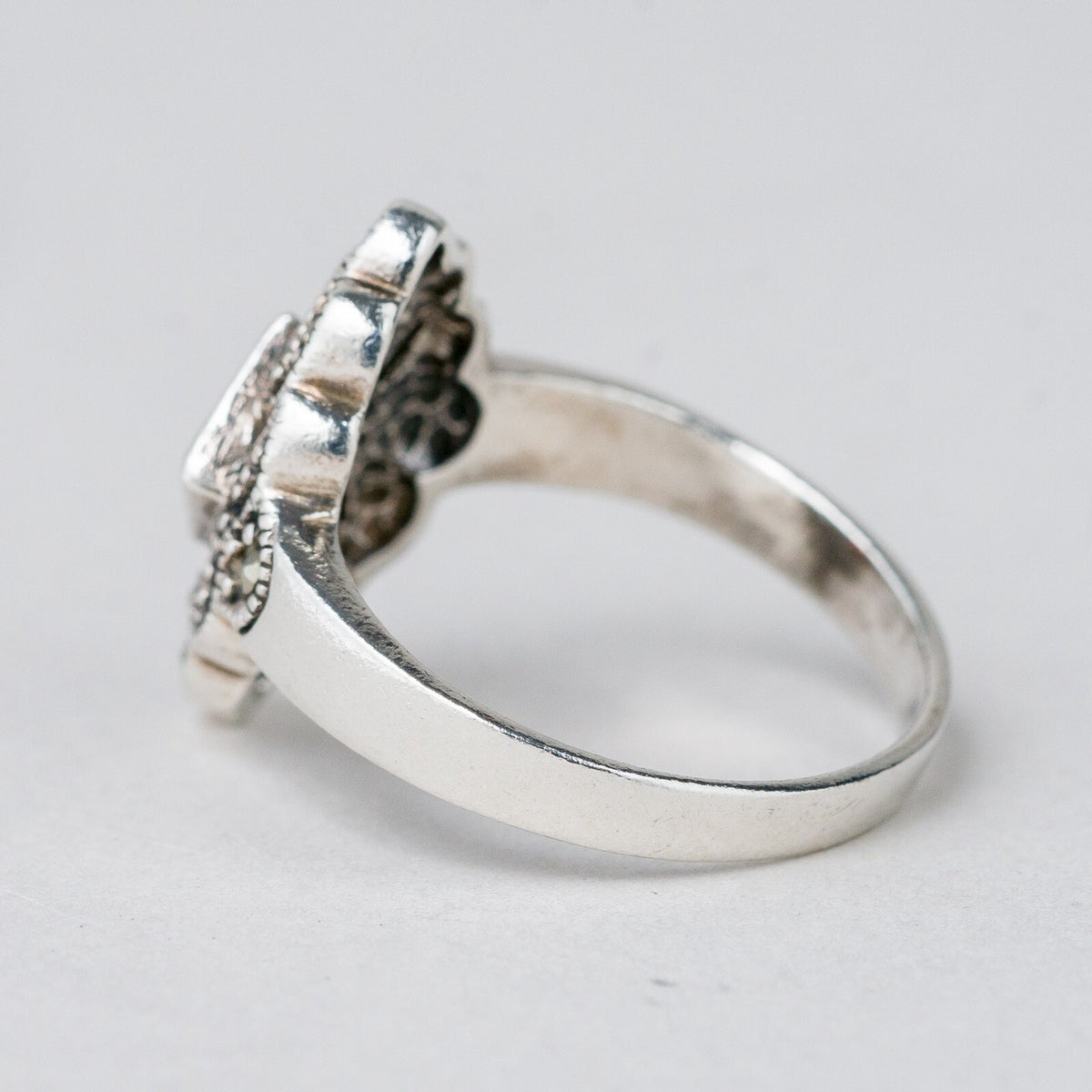 Silber Ring 925 Roter Stein Größe 57 (18,1 mm Ø) 3,99 g4