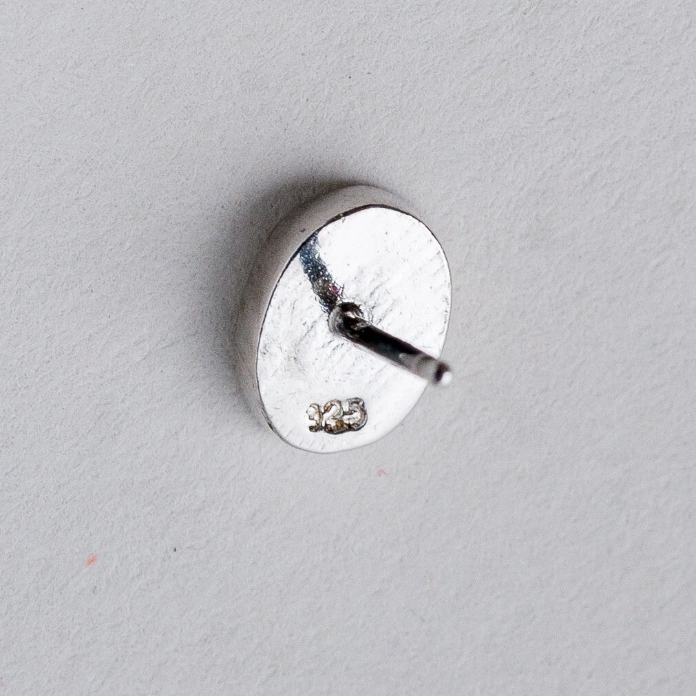 Einzelner Ohrring Ohrstecker 925 Silber Opal 0,65 g7