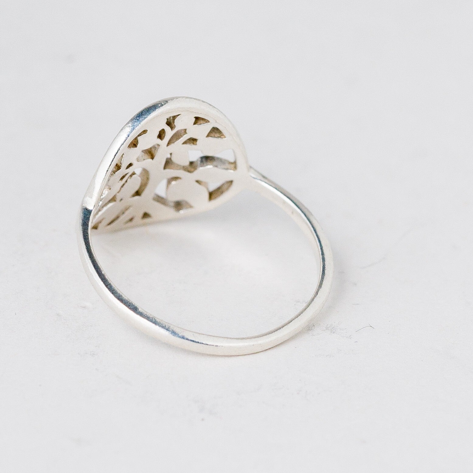 Silber Ring 54 (17,2 mm Ø) 925 Baum 2,23 g5