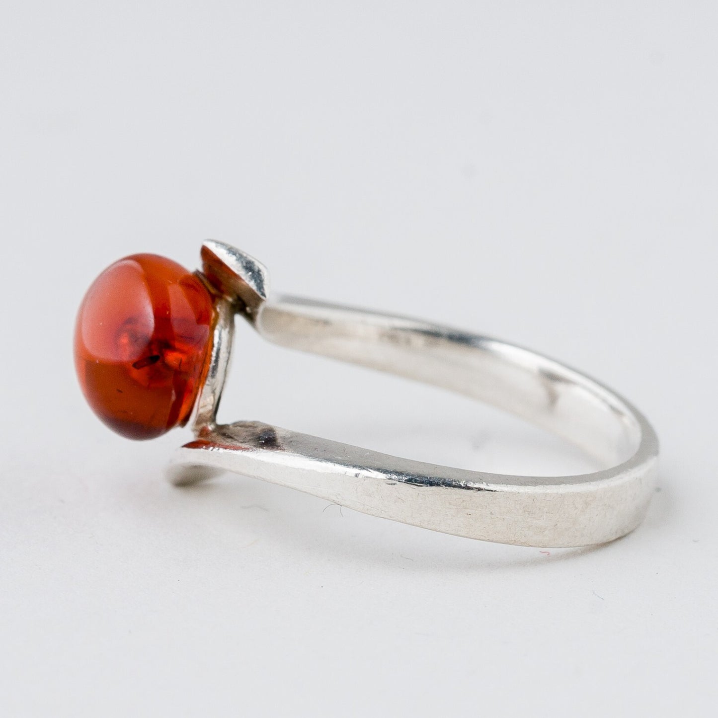 Silber Ring 925 Bernstein Größe 52 (16,5 mm Ø) 2,91 g4