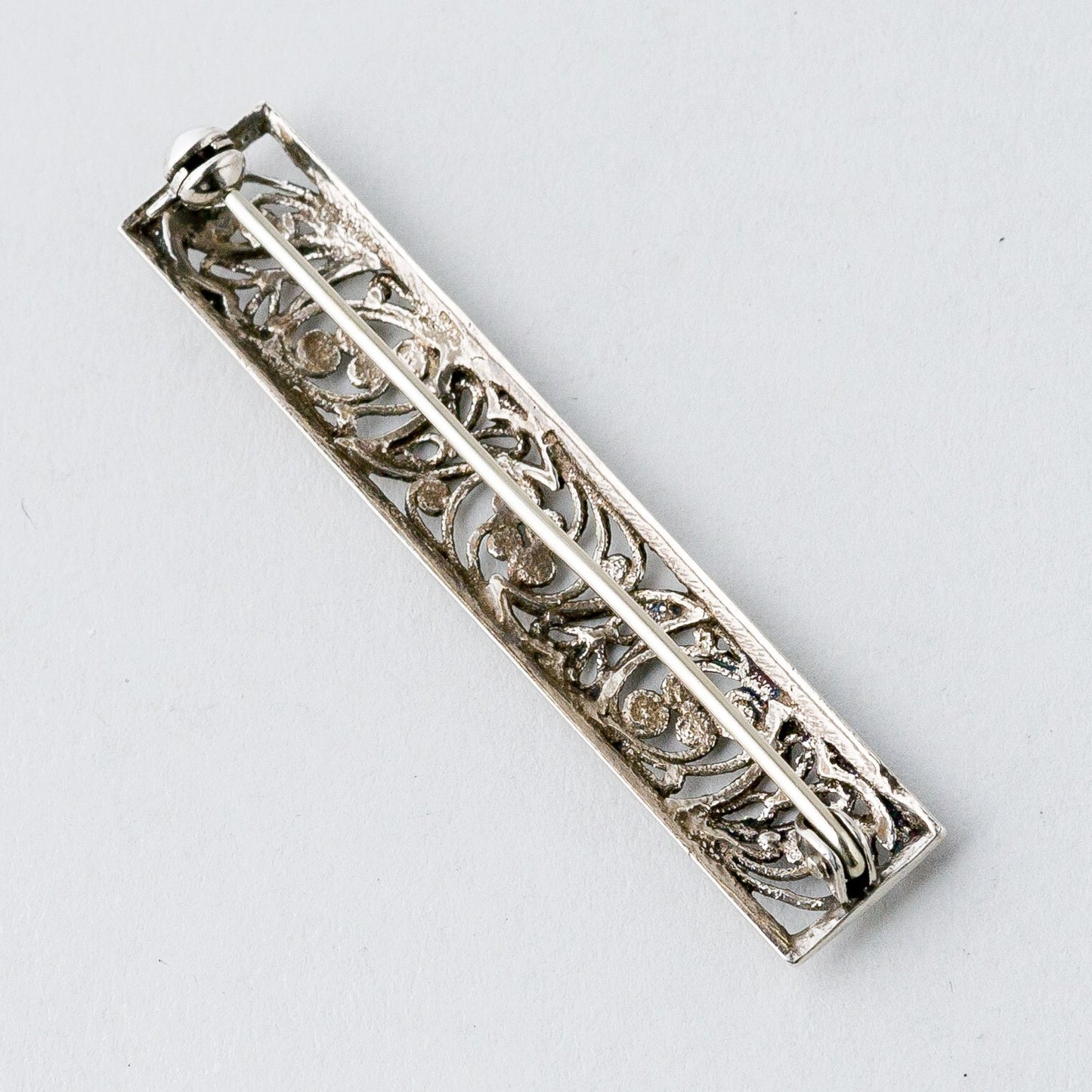 Silber Brosche Spange Floral Filigran 2,84 g3