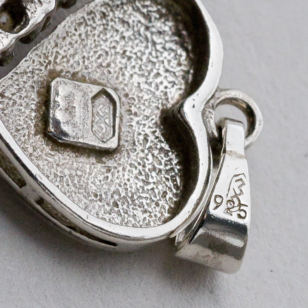 Silber Anhänger Kettenanhänger 925 Herz Weiße Steine 1,03 g7
