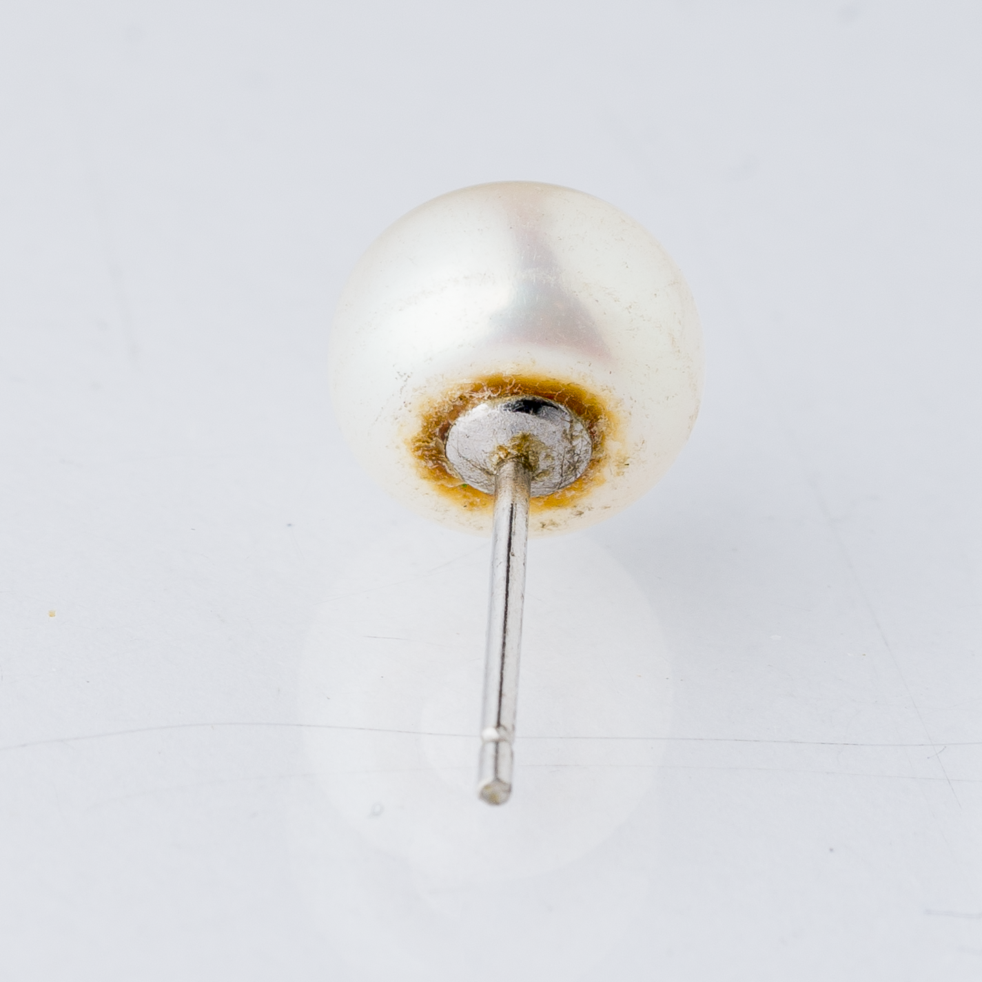 Einzelner Ohrring Ohrstecker Perle Silber 0,66 g2