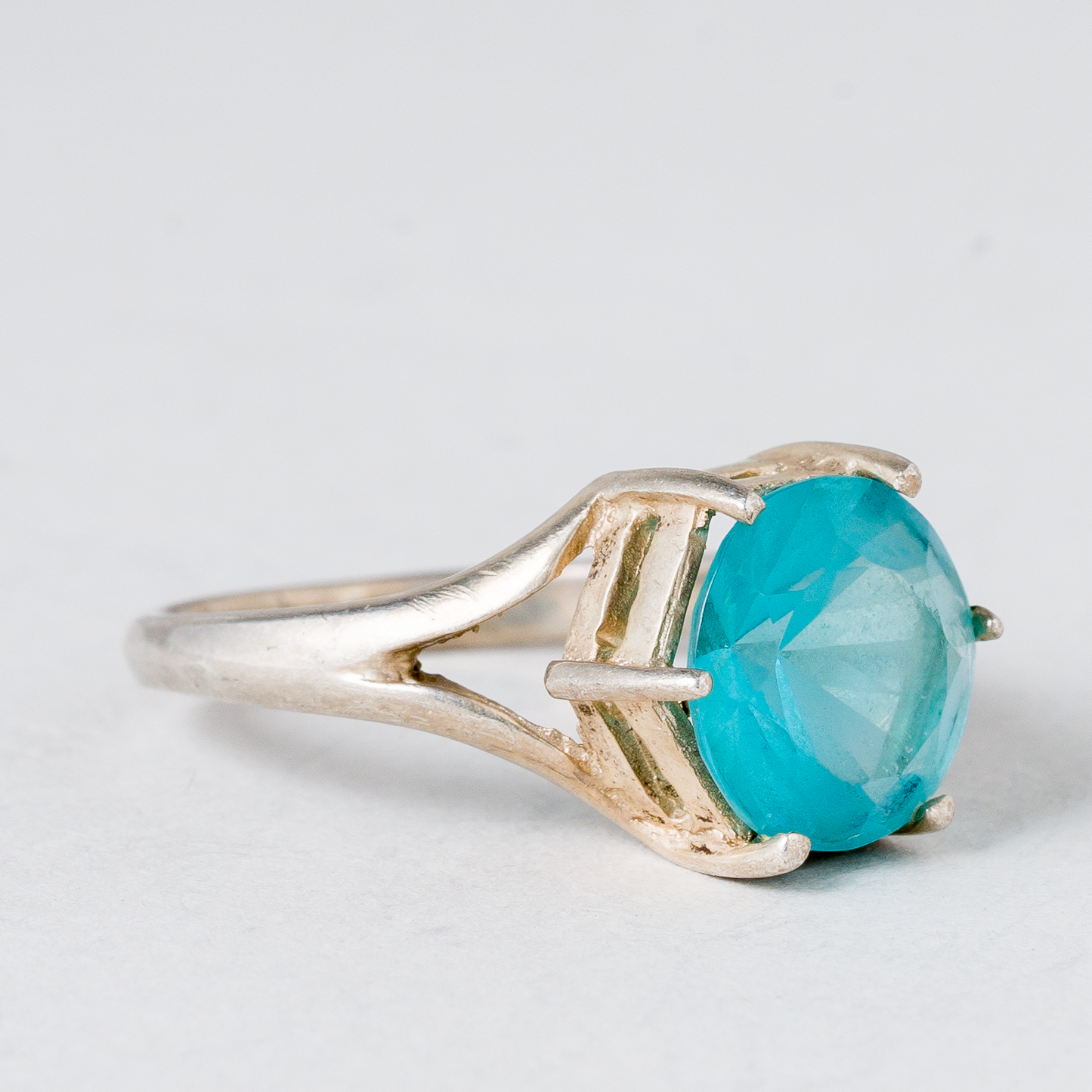 Ring Blauer Stein Silber 3,32 g Größe 54 (17,2 mm Ø)1