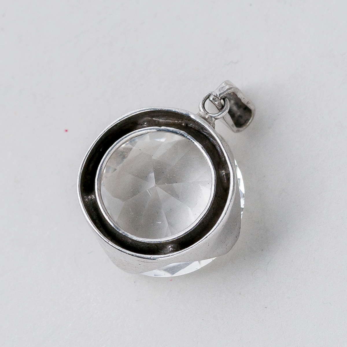 Anhänger Weißer Stein 925er Silber 5,31 g 2,5 cm1