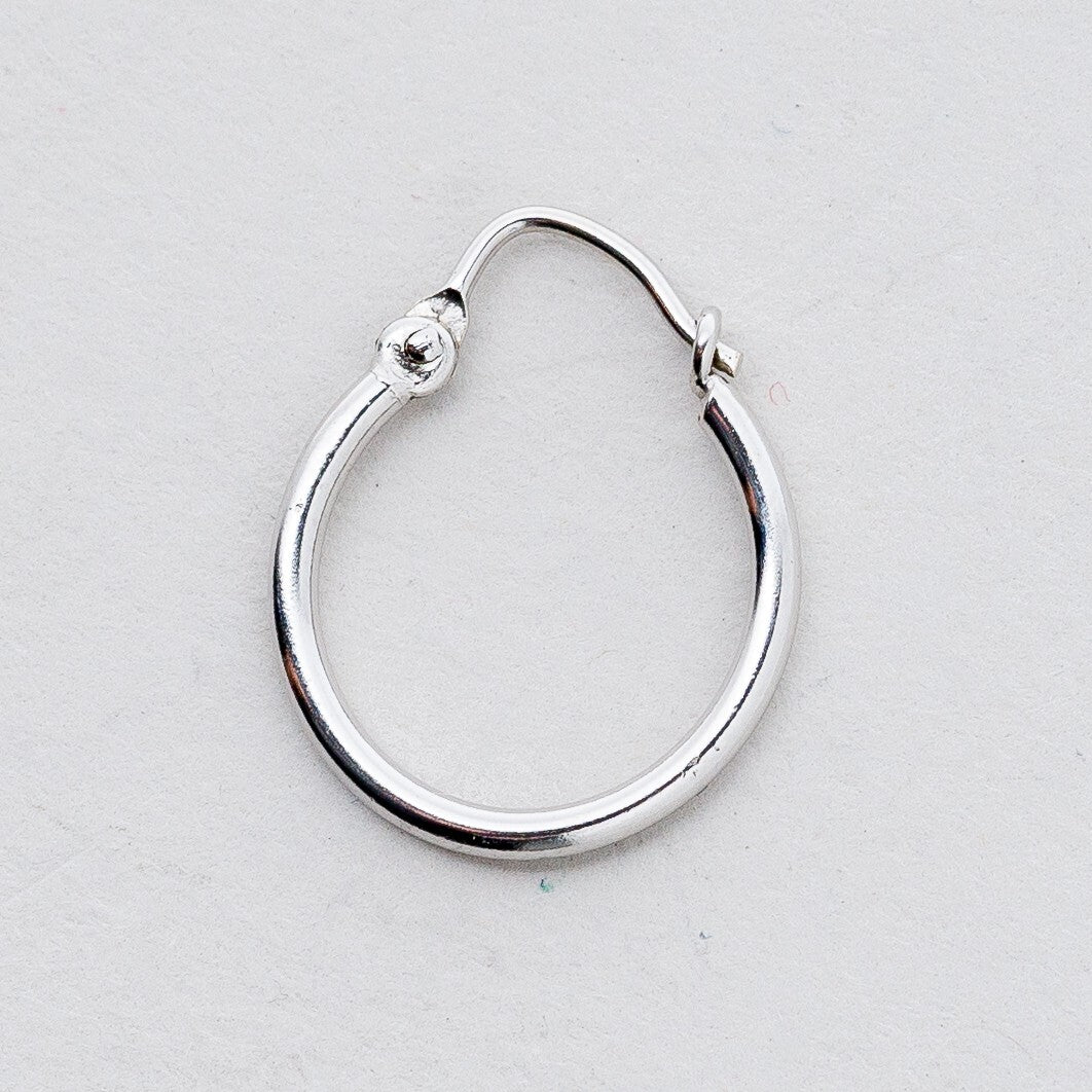 Einzelner Ohrring Creole 835 Silber 0,79 g0