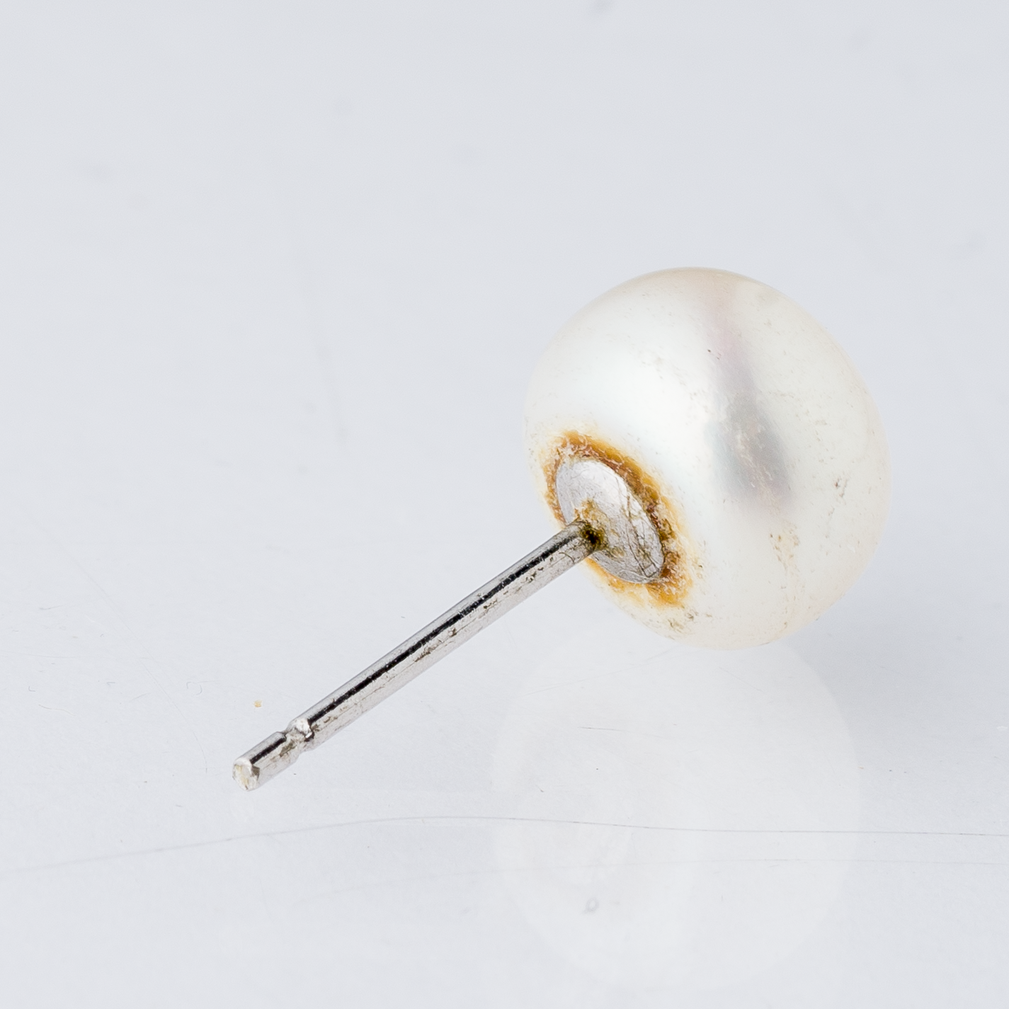 Einzelner Ohrring Ohrstecker Perle Silber 0,66 g1