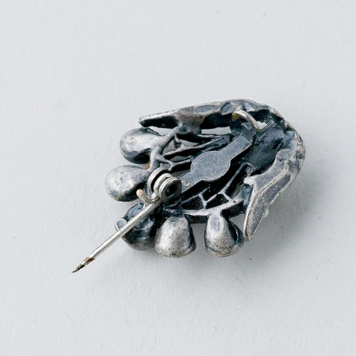 Silber Brosche Spange Perlen 4,6 g5