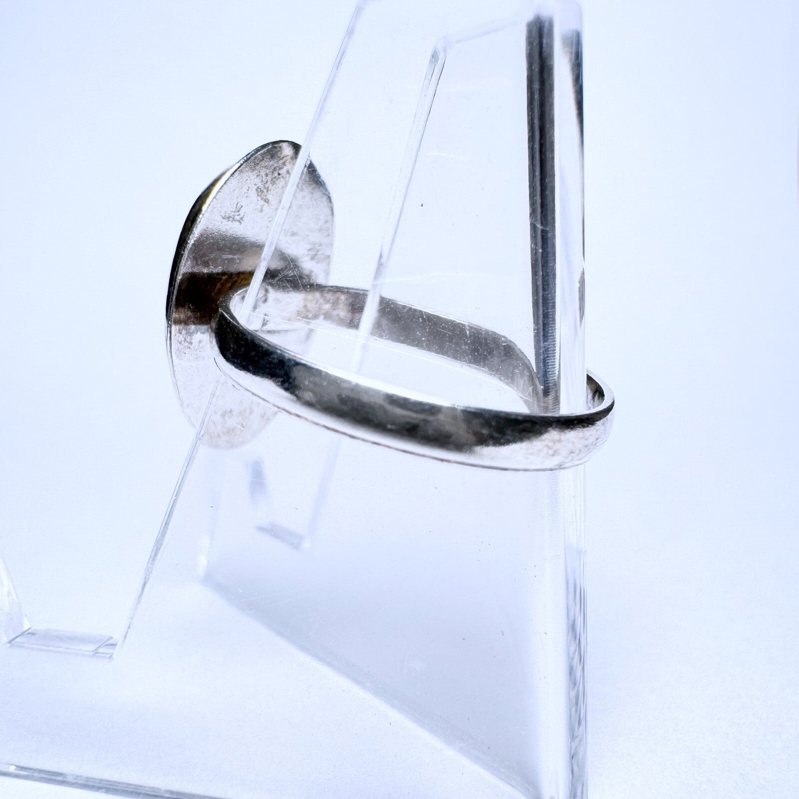 Ring 925er Silber Größe 55 mit hellgrünem Besatz 2,66g2