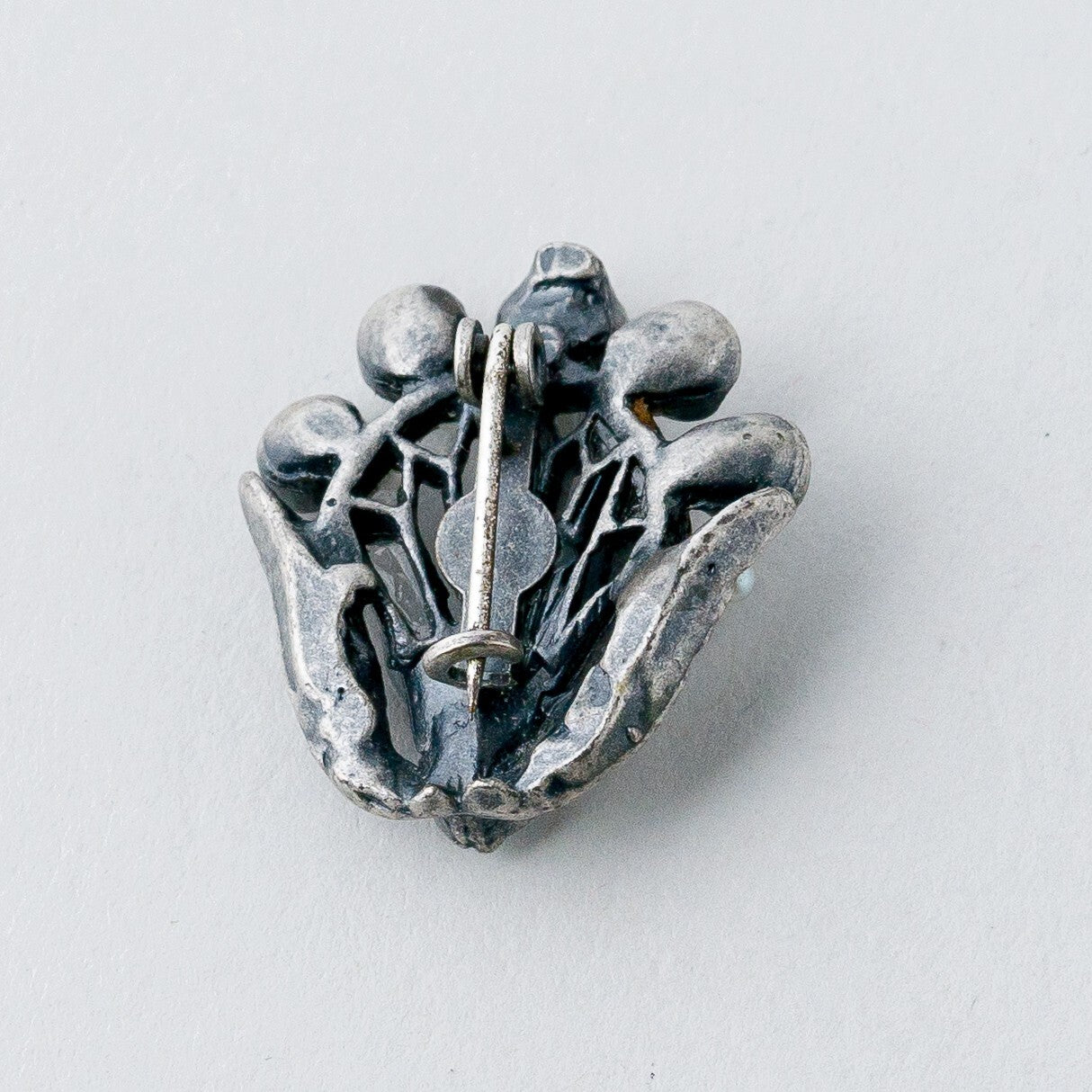 Silber Brosche Spange Perlen 4,6 g3