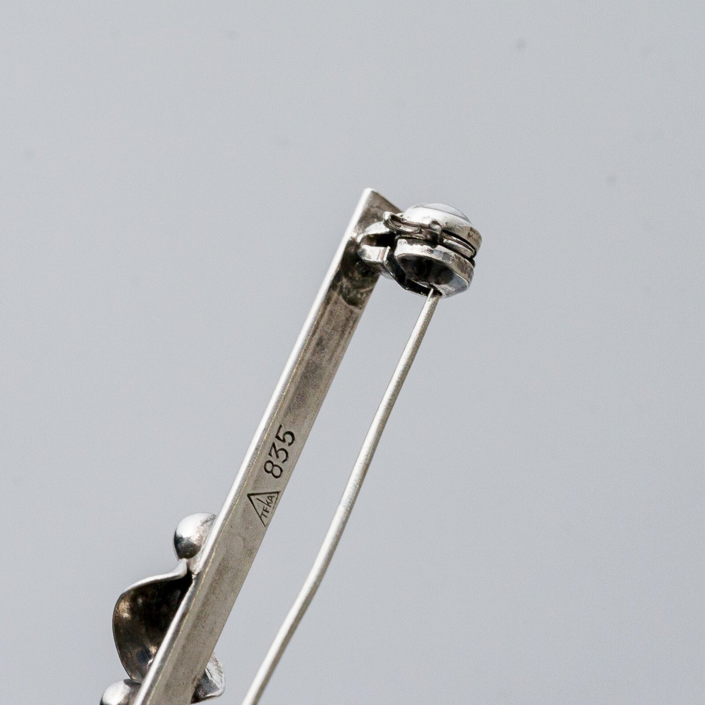 Silber Brosche Spange 835 Kugeln 2,19 g7