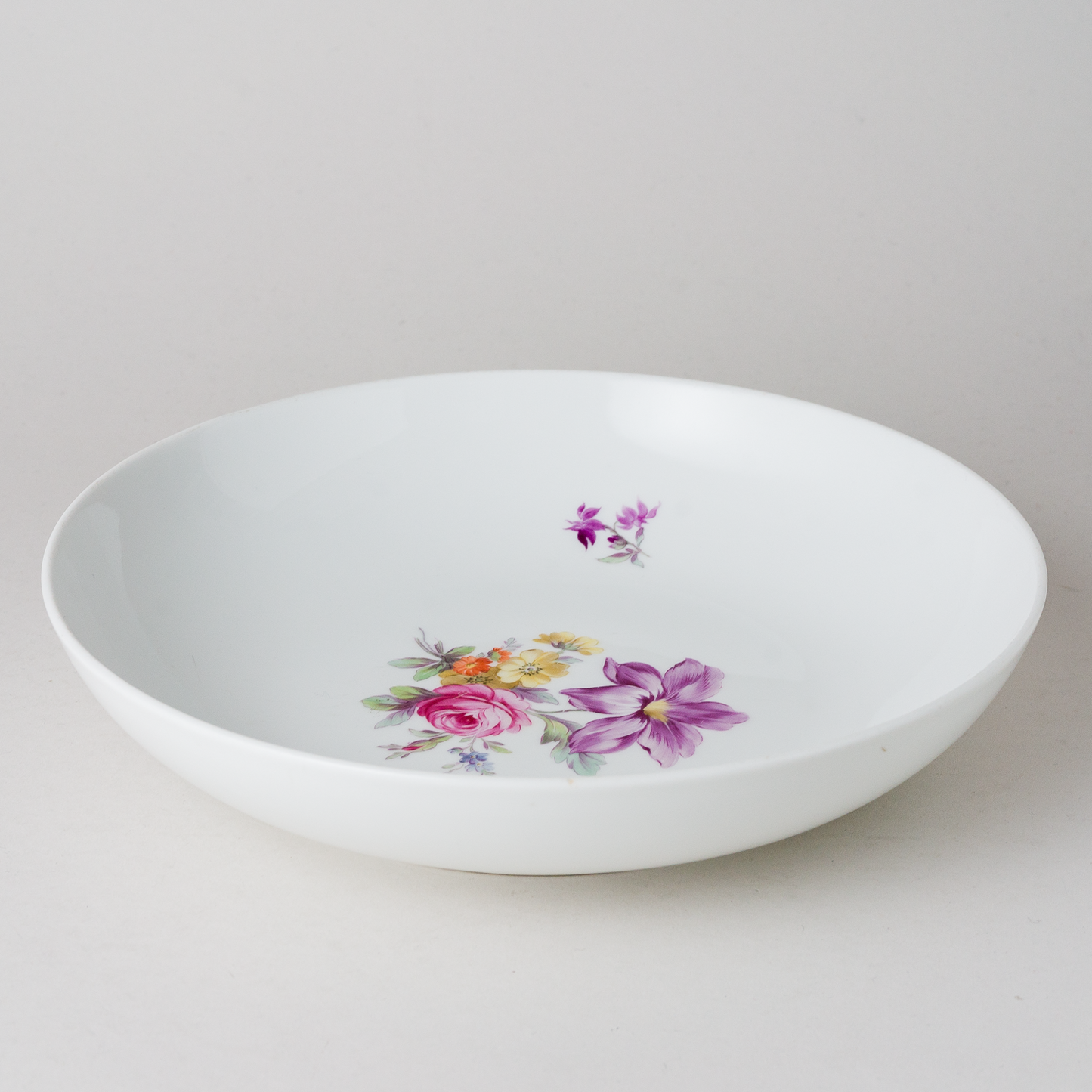 KPM Schale Rund Bunte Blume 23 cm 2. Wahl2