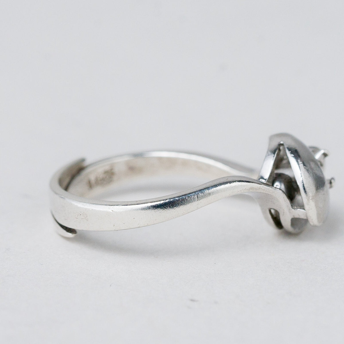 Silber Ring 925 Ohne Stein Größe flexibel ca. 50 2,21 g4
